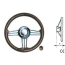 VOLANTE ACCIAIO E MOGANO
