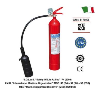 ESTINTORE AL BIOSSIDO DI CARBONIO CO2 OMOLOGATO MED