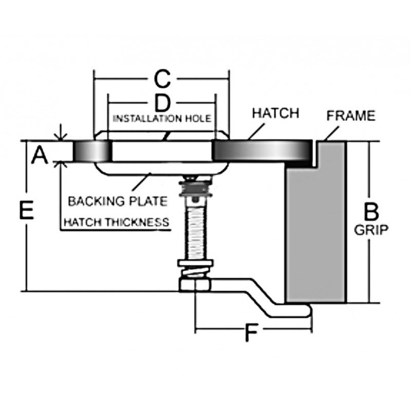 ALZAPAGLIOLO INOX 316 Ø MM.78