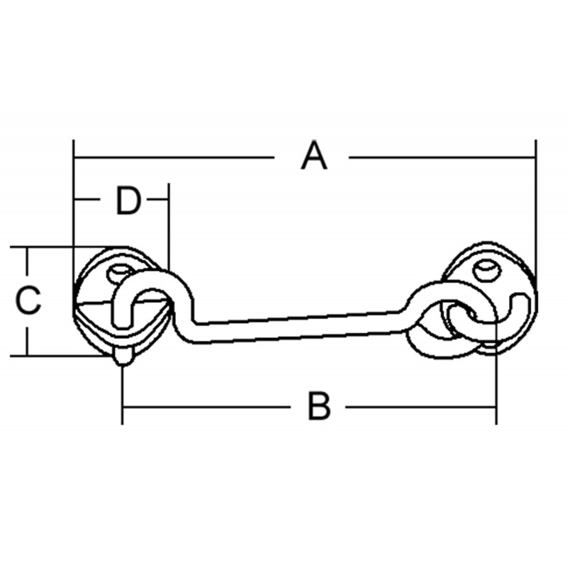 GANCIO FERMAPORTE INOX