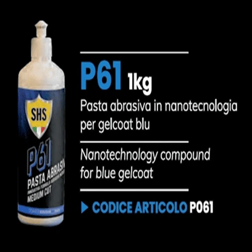 PASTA ABRASIVA P61 PER LUCIDARE GELCOAT BLU