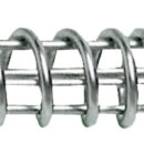 Questa tecnologia fa sì che la molla abbia un funzionamento progressivo: prima lavorano le spire ravvicinate, poi entrano in funzione quelle più distanziate. Questo evita i contraccolpi ed i fondo corsa violenti che snervano le molle e le rendono praticamente inutili.Da installare con una catenaria di sicurezza.