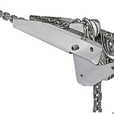 In acciaio inox 304 lucidato. Pulegge in nylon. Universali per DELTA / BRUCE / TREFOIL / CQR / SOC.