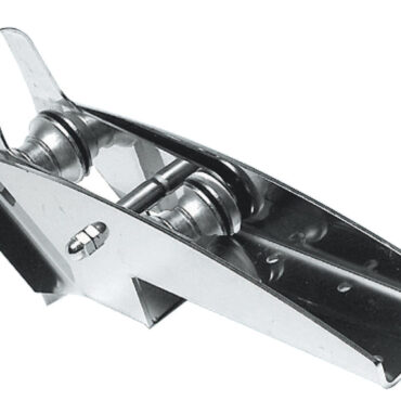 In acciaio inox 304 lucidato, con guida catena, per ancore di qualsiasi tipo da 10 a 20 kg. Fabbricato in lamiera da 4 mm di spessore. Pulegge acciaio inox.