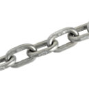 Utilizzare questa catena significa poter impiegare a parità di resistenza meccanica una sezione inferiore:a) al posto di 10 mm standard, usare 8 mm OSC-G7;b) al posto di 12 mm standard, usare 10 mm OSC-G7.Questo significa risparmiare circa il 40/60% sul peso, oppure a parità di peso poter disporre di una catena più lunga dal 40 al 60%.Le matasse di catene sono consegnate in casse di legno o confezioni pratiche da stoccare e movimentare. La catena è marchiata ogni metro "OSC-G7" come segno qualitativo e distintivo.