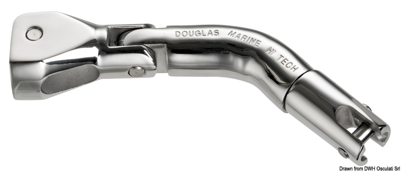 In acciaio inox AISI 316 lucidato. Dotato di doppio snodo per evitare l'effetto braccio di leva con ancora agguantata. Dotato di collegamento all'ancora anti-oscillazione nella risalita nella vicinanze del musone/prua. Viti di sicurezza. Carico laterale 3 volte i giunti standard.