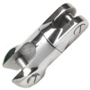 In acciaio inox AISI 316 lucidato a specchio. Per collegare la catena all’ancora, versione maxi per catene da 12/14 mm.