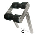 Per rimorchi porta imbarcazione. Versione tubo tagliato.