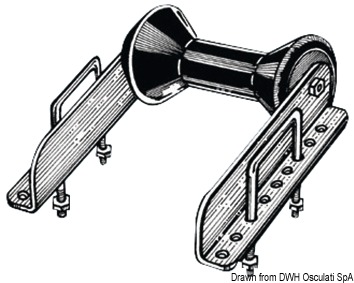 Reggichiglia posteriore completo di staffe a U per il fissaggio.Per interasse 50/70 mm ordinare a parte le staffe ad U 02.040.85/87.