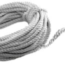 Fabbricate con cima a 3 capi bianca e falsa maglia inox terminale atta a collegarla alla catena del verricello.