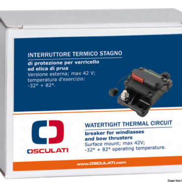 Riarmabili e sganciabili tramite apposita levetta, svolgono contemporaneamente funzioni di fusibile ed interruttore.Fabbricati in accordo con le norme USA SAE J1171 / SAE J1625. Voltaggio ammesso: max 42 V, temperatura d'esercizio: -32° + 82°.Diametro perni 6 mm. x2. IP67 Weatherproof.Con terminali elettrici da 1/4".