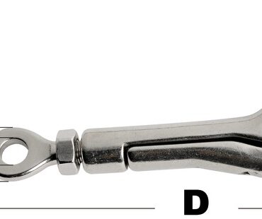 In acciaio inox, è provvisto di registro indipendente, può essere abbinato ai tenditori da 6/8 mm, oppure installato direttamente sul cavo.