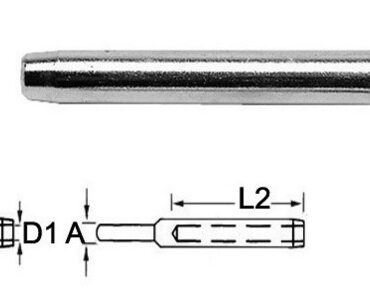 Per applicazione all'estremità dei cavi in acciaio, per la realizzazione di sartie, stralli...