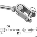 Per applicazione all'estremità dei cavi in acciaio, per la realizzazione di sartie, stralli...