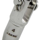 In acciaio inox 316 lucidato.