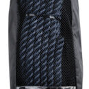 In poliestere alta tenacità, con redancia inox e impiombatura fatta a mano.