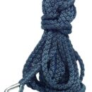 In poliestere alta tenacità 8 capi "Square Line" 06.458.xx colore blu, complete di redance inox e impiombatura fatta a mano.