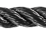 3-strand black Polypropylene rope 8 mm