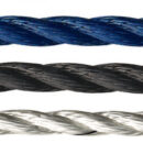 In poliestere alta tenacità a 3 capi a gherlino.