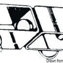 In acciaio inox con perni sfilabili e anellino.