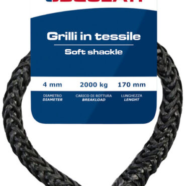 Realizzati con una treccia ad alta tenacità scalzata a 12 capi sono la soluzione ideale come sostituitivi dei comuni grilli in acciaio in quanto garantiscono maggiore leggerezza, massima tenuta sotto carico e facilità di allentamento in assenza di carico. Utilizzabili per fissaggio di scotte, drizze e bozzelli ed in generale per il sartiame.