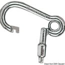 Fermo di chiusura a pistone a molla, con occhiello.