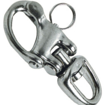 In acciaio inox AISI 316; modello a doppio snodo e con occhio girevole.