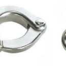 In acciaio inox AISI 316 lucidato; con apertura a grilletto.