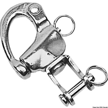 In acciaio inox lucidati a specchio . Occhio con grillo girevole.