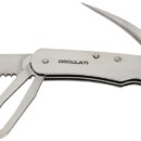 Munito di lama, punteruolo, aprigrilli a scomparsa e cacciavite. Finitura accurata.