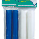 Due rettangoli autoadesivi da 24 x 37 cm cadauno per riparare strappi estesi, da attaccare su entrambi i lati della vela.