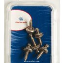 Funzionamento a pressione, con blocco a molla sulla femmina.