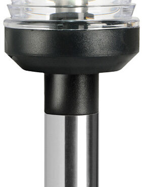 Per imbarcazioni < 20 m. Completamente in acciaio inox, base in acciaio inox AISI 316 a parete. Inserimento a scatto con contatti sul fondo. Tenuta stagna, completa di lampadina.