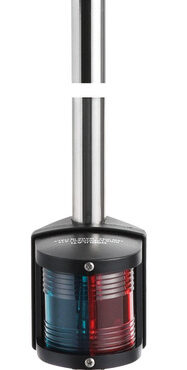 Per scafi < 20 metri, con fanale certificato COLREG72. Basetta e tubo in AISI 316 lucidato a specchio, con montaggio a scatto nella base.