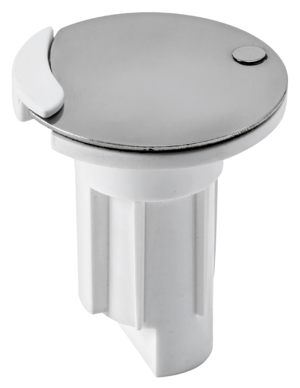 Basetta con tappo in acciaio inox AISI 316 apribile tramite rotazione.Ingombro minimo in altezza e larghezza.Si può installare sia ad incasso su piano sia a filo piano.