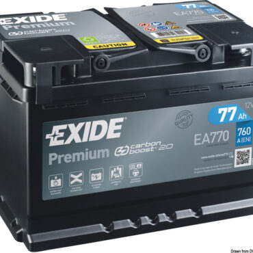 +30% di potenza in avviamento rispetto ad una batteria standard. Incremento della durata della batteria in condizioni di esercizio, ad elevate temperature. Doppio coperchio termosaldato sigillato massima sicurezza.Sistema labirinto brevettato Exide che facilita il riflusso delle particelle di acido impedendone la fuoriuscita. Assolutamente senza manutenzione. Inclinabile fino a 60°. Maggiore riserva di capacità grazie all'uso di piastre con spessore maggiorato. Maggiore resistenza alla corrosione grazie all'uso delle griglie in metallo espanso (Exmet) e all'uso di leghe Piombo-Calcio.