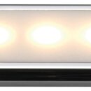 Si monta senza incasso, spessore 5 mm. Carcassa stagna in tecnopolimero, con ghiera di finitura in acciaio inox lucidato. Montaggio tramite viti.