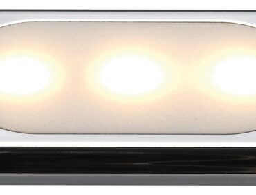 Si monta senza incasso, spessore 5 mm. Carcassa stagna in tecnopolimero, con ghiera di finitura in acciaio inox lucidato. Montaggio tramite viti.