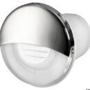 In tecnopolimero con palpebra di acciaio inox AISI 316 lucidato. Montaggio passante.