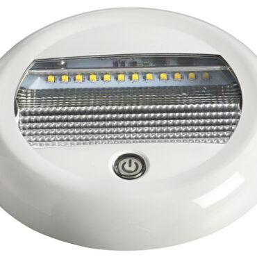 24 LED a luce riflessa in una carcassa stagna ultra resistente. Ideale in ambienti difficili come sentine, pozzetti, flybridge ed in generale ove necessiti una forte luminosità unita ad una elevata robustezza. Accensione touch-control con spia luminosa blu. 3 livelli di luminosità selezionabili.