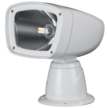 Carcassa: alluminio pressofuso e verniciato bianco con resine ad alta resistenza anti-corrosione. Completamente stagni. Rotazione orizzontale 355°, a 2 velocità. Rotazione verticale 50°. Combo LED di alta qualità. Consumo 54 W equiparabili ad oltre 100 W di una lampadina classica.Versione con potente led centrale (possibilità di sostituirla in caso di rottura), da 40+40 watt.Provviso di doppia funzione Spot luce con concentrata (20°) e Flood luce diffusa (45°).Protezione contro le interferenze elettroniche.I fari sono collegabili a 2 tipi di comando optional che possono essere indipendenti o "sommati" per creare la configurazione desiderata:1) Comando da plancia con joystick. Cavo incluso da 4,5 m. Si possono installare altri comandi joystick usando il cavo a 2 porte 13.227.51.2) Radiocomando classico fornito con staffa per fissaggio alla plancia. Portata fino a 40 m di distanza dal faro.