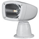 Carcassa: alluminio pressofuso e verniciato bianco con resine ad alta resistenza anti-corrosione. Completamente stagni. Rotazione orizzontale 355°, a 2 velocità. Rotazione verticale 50°. Combo LED di alta qualità. Consumo 54 W equiparabili ad oltre 100 W di una lampadina classica.Versione con potente led centrale (possibilità di sostituirla in caso di rottura), da 40+40 watt.Provviso di doppia funzione Spot luce con concentrata (20°) e Flood luce diffusa (45°).Protezione contro le interferenze elettroniche.I fari sono collegabili a 2 tipi di comando optional che possono essere indipendenti o "sommati" per creare la configurazione desiderata:1) Comando da plancia con joystick. Cavo incluso da 4,5 m. Si possono installare altri comandi joystick usando il cavo a 2 porte 13.227.51.2) Radiocomando classico fornito con staffa per fissaggio alla plancia. Portata fino a 40 m di distanza dal faro.