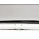 Carcassa microfusa in acciaio inox lucidato a specchio. Fissaggio tramite viti nascoste dal frontalino.