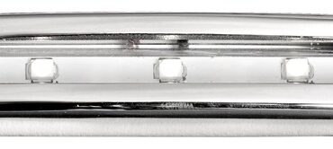 Carcassa microfusa in acciaio inox lucidato a specchio. Fissaggio tramite viti nascoste dal frontalino.