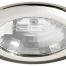 Lente in vetro, parabola dicroica. Sistema di fissaggio con molle interne.