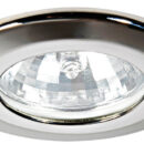 Corpo in acciaio inox. Lente in vetro. Parabola dicroica. Sistema di fissaggio con molle interne.