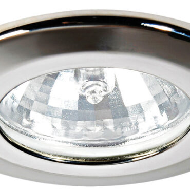 Corpo in acciaio inox. Lente in vetro. Parabola dicroica. Sistema di fissaggio con molle interne.