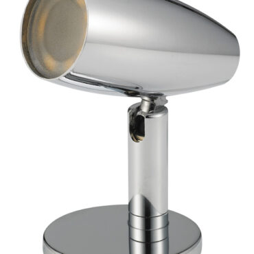 Mini lampada da lettura. Corpo in ottone cromato.