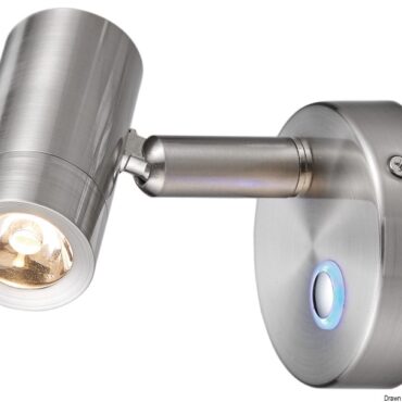 Corpo in alluminio. Interruttore touch. Interruttore touch con dimmer.