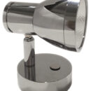 Corpo in alluminio cromato. Interruttore touch.